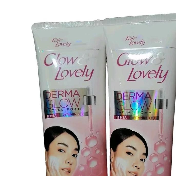 Fair & Lovely  Bright C Glow Facial Foam 100 Gr - Paket isi 2, Membersihkan Vitamin wajah  Muka Memu