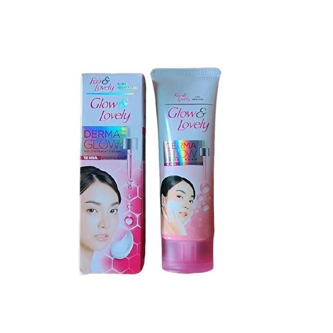 2 PCS Fair & Lovely / Glow & Lovely Cream / Foam DERMAGLOW Multivitamin Cream UV Vit C Wajah Pelemba