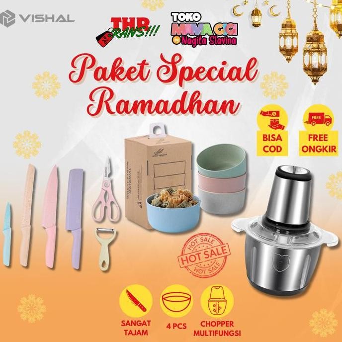 

Toko Mama Gigi X Vishal Combo 3In1 (Cod) Stainless Blender Daging Penggiling +1Set Pisau + 4Pcs Mangkuk Set Tbk