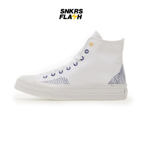 CONVERSE Rechuck 70 Waste Washed Indigo Sepatu Sneakers Pria - A00408C - Size 38