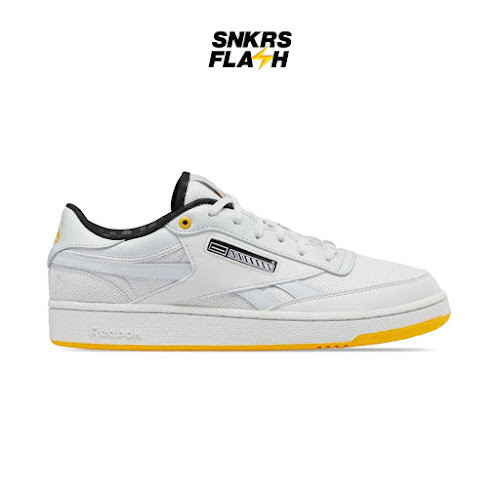 REEBOK Club C Revenge Spirit White Silver Sepatu Sneakers Pria - HQ6205 - Size 44