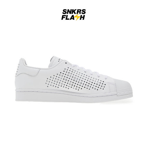 ADIDAS Superstar Oversized Perforations White Sepatu Sneakers Pria - FX5545 - Size 40.7