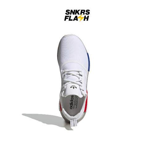 ADIDAS Nmd R1 White Grey Boost Sepatu Sneakers Unisex - GX9525 - Size 45.3