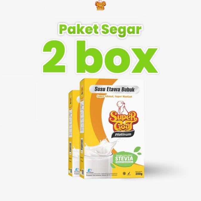 

Supergoat Stevia Dairy Milk Serbuk Minuman Susu Kambing Etawa Bubuk Bantu Diabetes Dan Gula Darah - 2 Box Kualitas Terbaik Harga Termurah