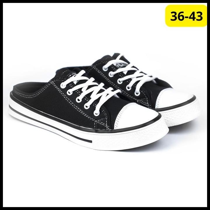 Terlaris Sepatu Sandal Bustong Slip On Slop Casual Santai Loafer Model Korea Pria Wanita Original Go