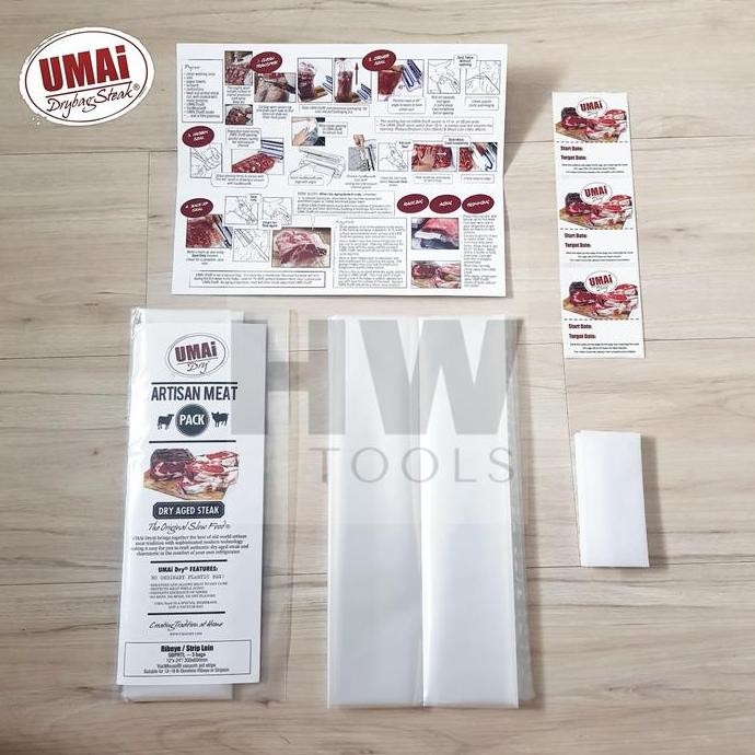 

UMAi DRY AGING BAGS DRY AGED RIBEYE STRIPLOIN STEAK WAGYU BEEF 3 PCS