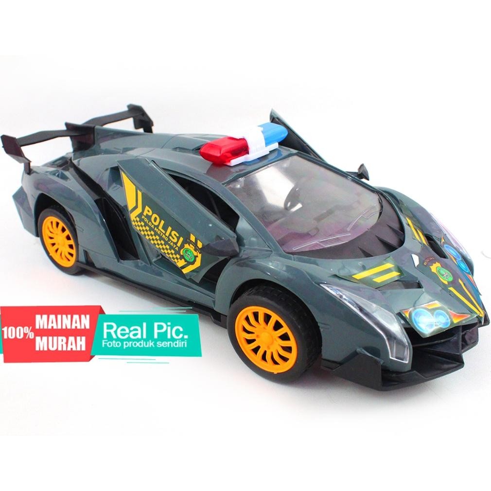 MAINAN POLISI VEHICLE FREE WHEEL OCT6084 MOBIL POLISI SPORT DORONG BESAR AST