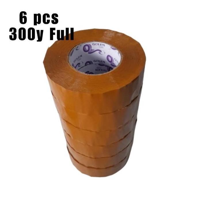 

Lakban Coklat Golem Tape 1Slop (6Pcs) 45Mm 300Yard Co