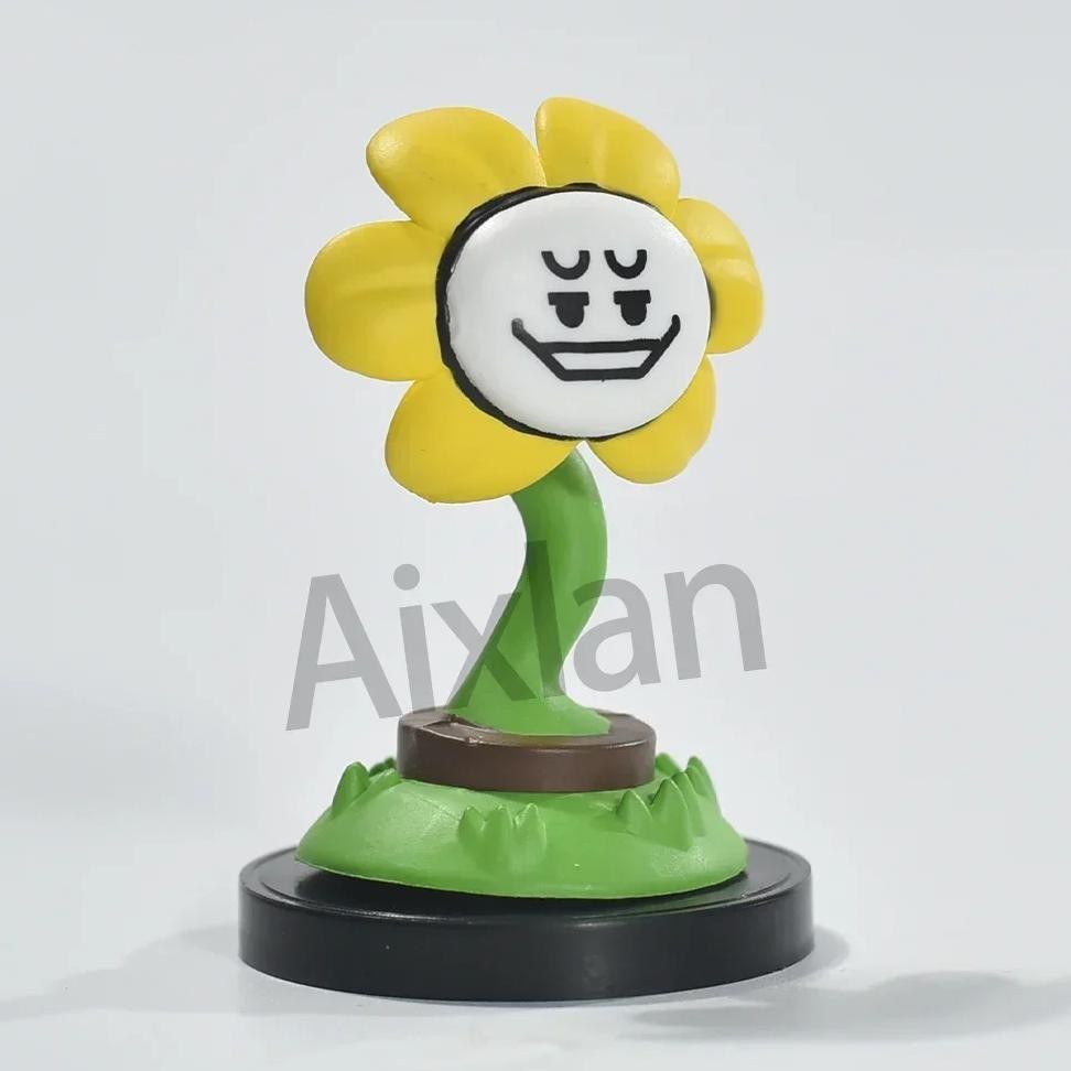 Aixlan Undertale Figure Flowey Sans Q Version Pvc Action Figure Amine Birthday Gift Collectible Figu