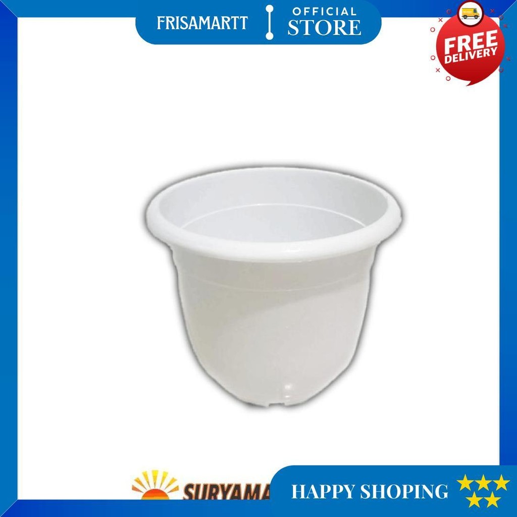 Pot Bunga Hias Pot Plastik Keong Putih 20 Cm Sale