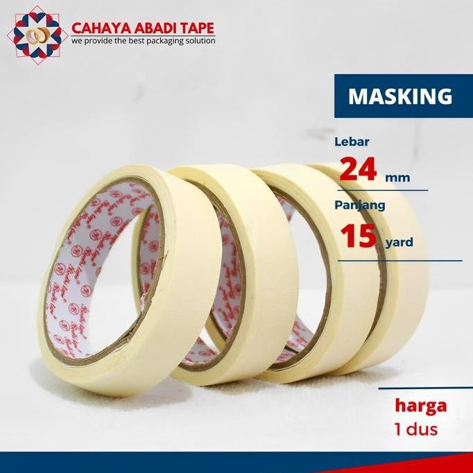

Lakban Kertas/Masking Tape Bodhi 24Mm/48Mm X 15Yard Per Dus *Harga Pabrik* Co