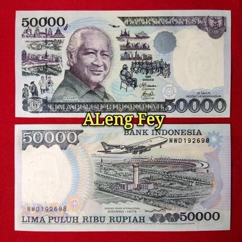 Uang Kuno 50.000 Suharto. 50000 Suharto Original Dan Terpercaya