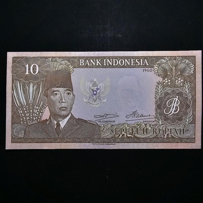 Uang Kuno 10 Rupiah Soekarno Th 1960 Original Dan Terpercaya