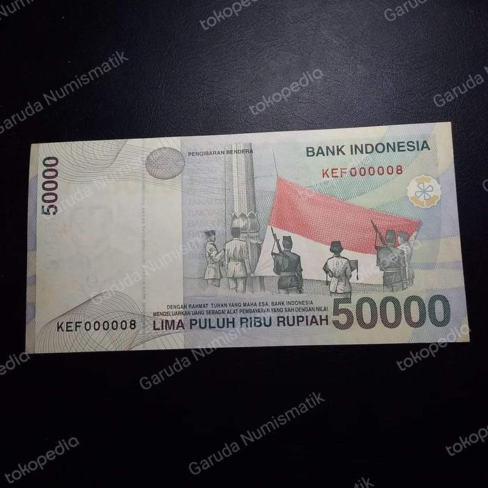 Koleksi Uang Kuno 50000 Wr Supratman Low Number 000008 - Aunc Baru Original Dan Terpercaya