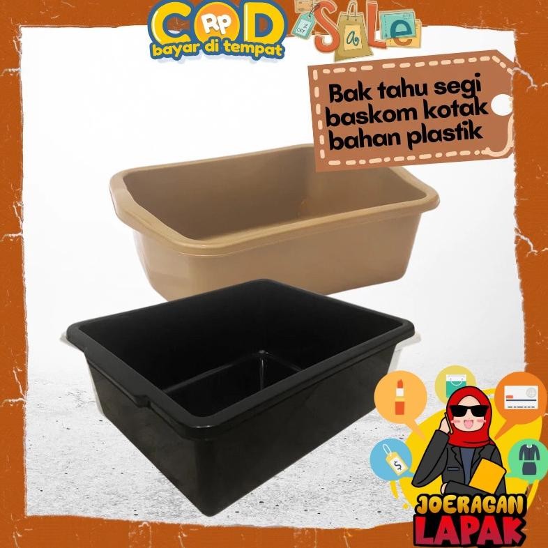 Bak Tahu Segi Baskom Kotak Litter Box Kucing Plastik Dapur Makanan Ember Hidroponik Tanaman Terlaris