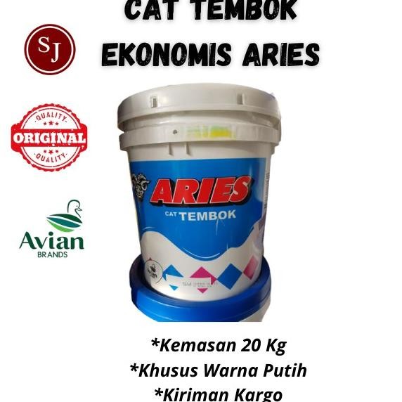 TERMURAH [KHUSUS INSTANT]Cat Tembok Aries Putih (20 Kg) / Cat Aries Kambing 20kg /Cat Kiloan putih 2