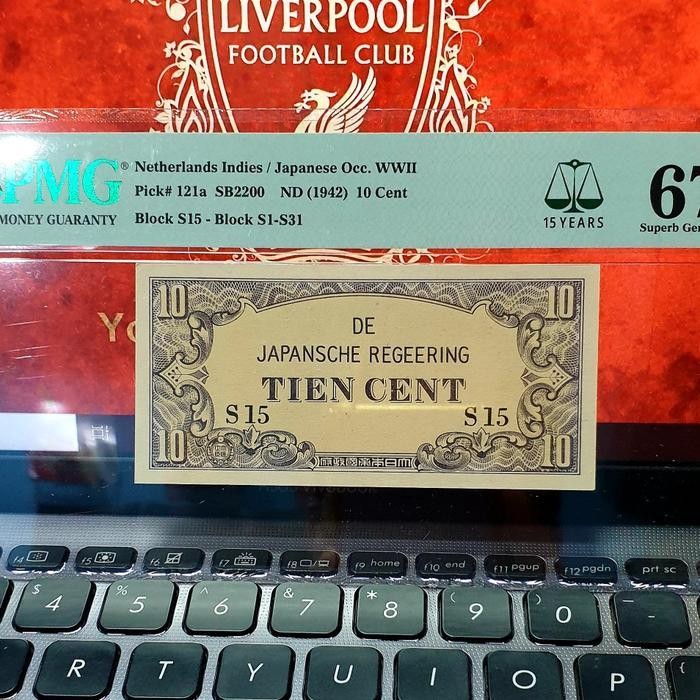 Uang Kuno 10 Sen Japanese Occ 1942 Pmg 67 Epq Original Dan Terpercaya