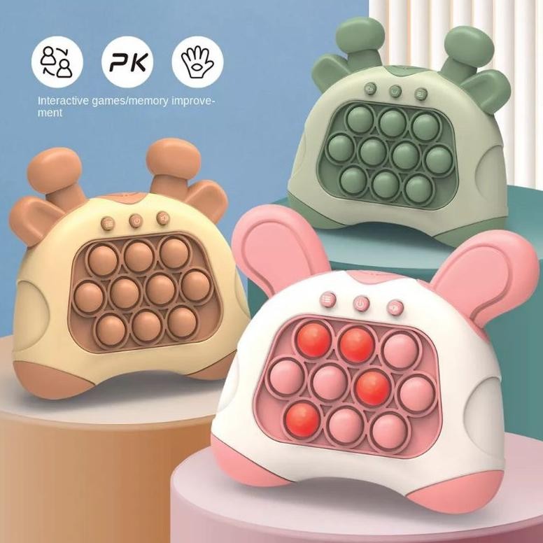 JoeraganlapakFast Push Pop It Elektronik Karakter Katak Kodok Jerapah Kelinci Murah Original Spaylat