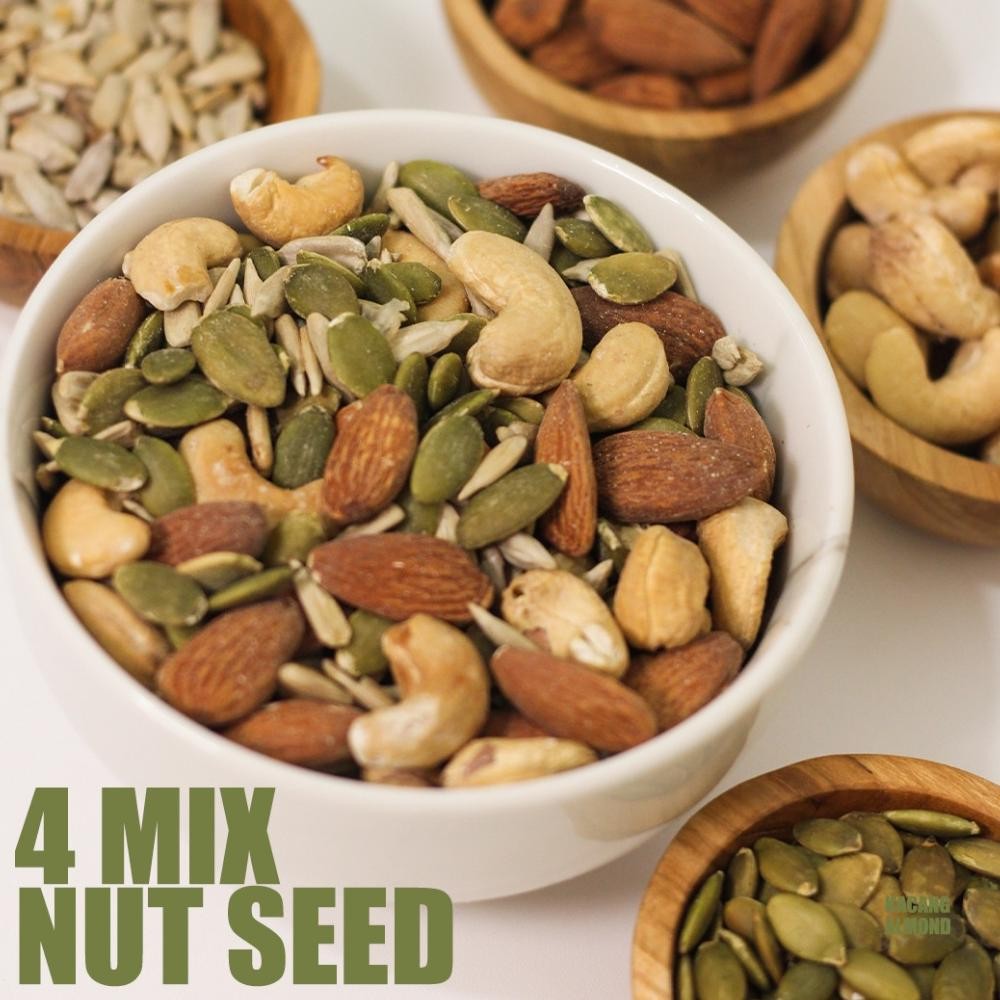

MIX NUT SEED 125gr - Almond, Cashew, Pumpkin Seed, Sunflower Seed - Roasted RB10