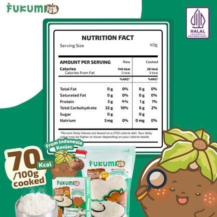 

[4.4] FUKUMI Beras Porang 1Kg Pouch - 280g Box Isi 7 Sachet @40gr | Shirataki Konjac Rice | Distributor Resmi RB10