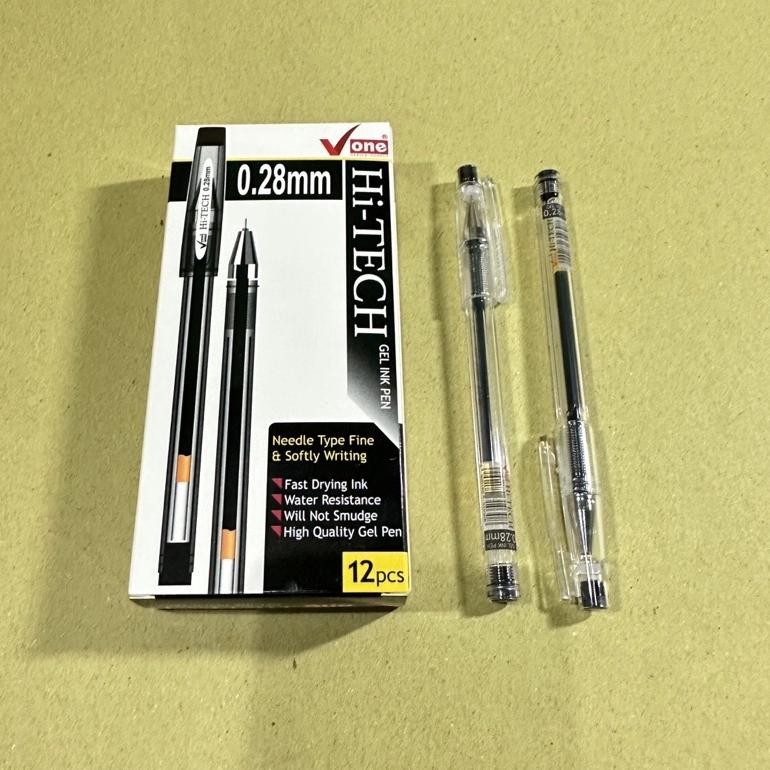 

JoeraganlapakPena Isi Satuan Hi-Tech 0.28Mm Perpack Biru/Hitam V-One Pen Bulpoin Pulpen Bulpen 12Pcs Grosir Trend