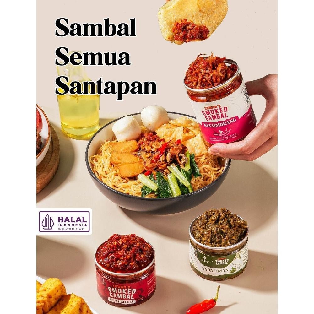 

Irwan's Smoked Sambal - Sambal Pedas Gledek | Homemade Sambel Geprek Bawang Goreng | Sambal Asap Arang RB10