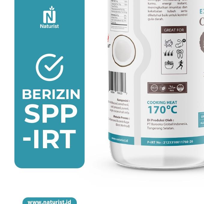 

NATURIST VCO 1000ml Minyak Kelapa Murni Virgin Coconut Oil Coconut Oil 100% - 1L RB10