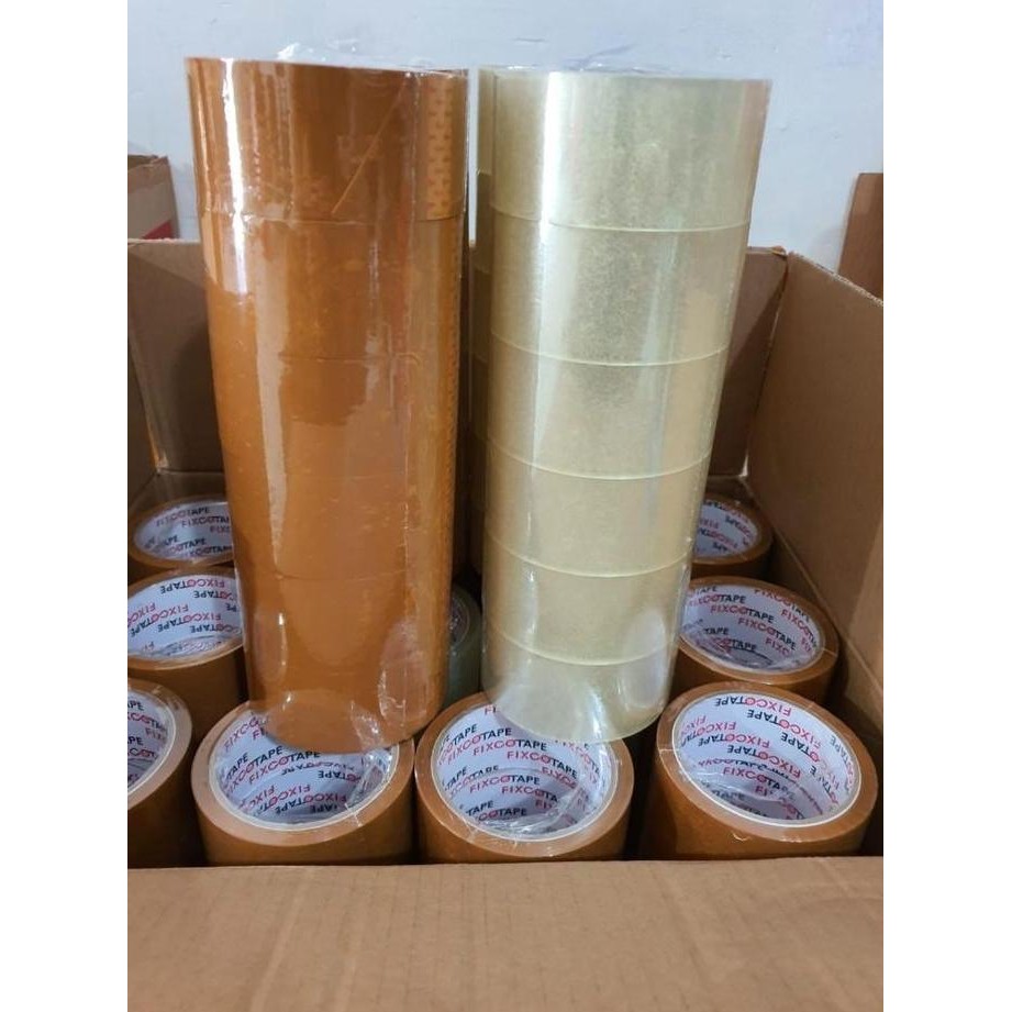 

6 Pcs (1 Slop) Lakban 2 Inch Bening/Cokelat Super 45Mm X 50 Yard Co