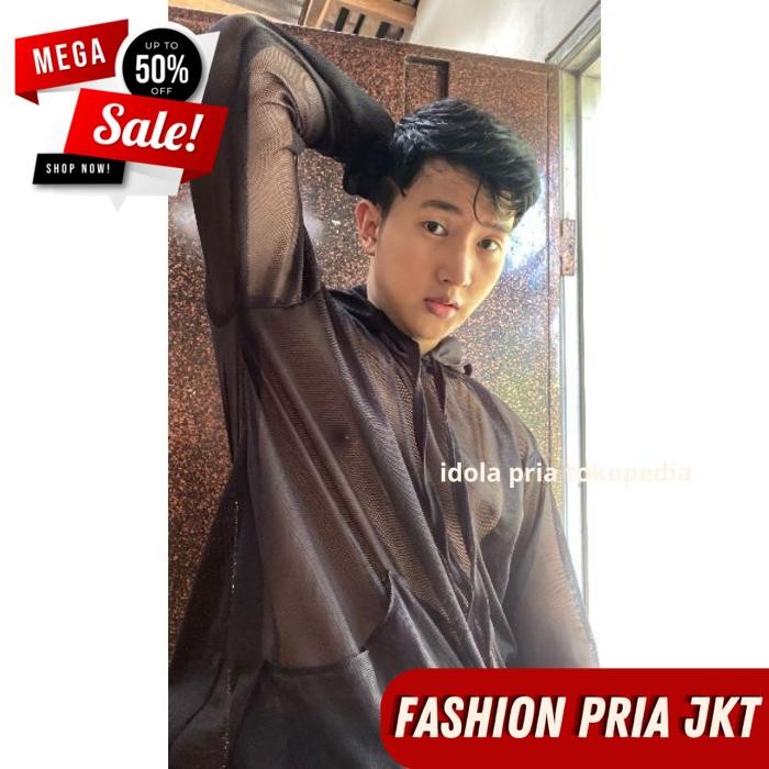 HOODIE MESH OVERSIZE BLACK SERIES / HOODIE MESH OVERSIZE BLACK SERIES BAHAN BERKUALITAS 
