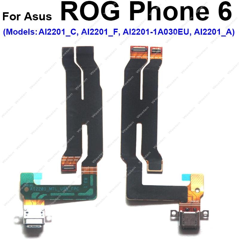 Kabel fleksibel papan pengisi daya dok jack pengisi daya usb untuk pengganti ponsel asus rog 6 rog 6