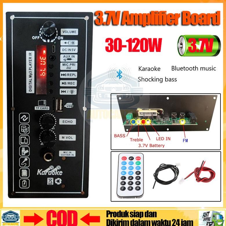 Ready ya,cod 3.7V Amplifier Board Karaoke Amplifier MP3 Mobil 3.7V Papan Decoder Amplifier Audio Day