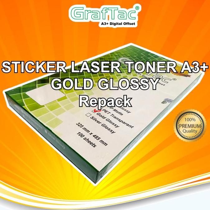 

Graftac Sticker Vinyl Silver Gold Stiker Digital Print Laser Anti Air Tidak Mudah Sobek A3+ Repack50 Co