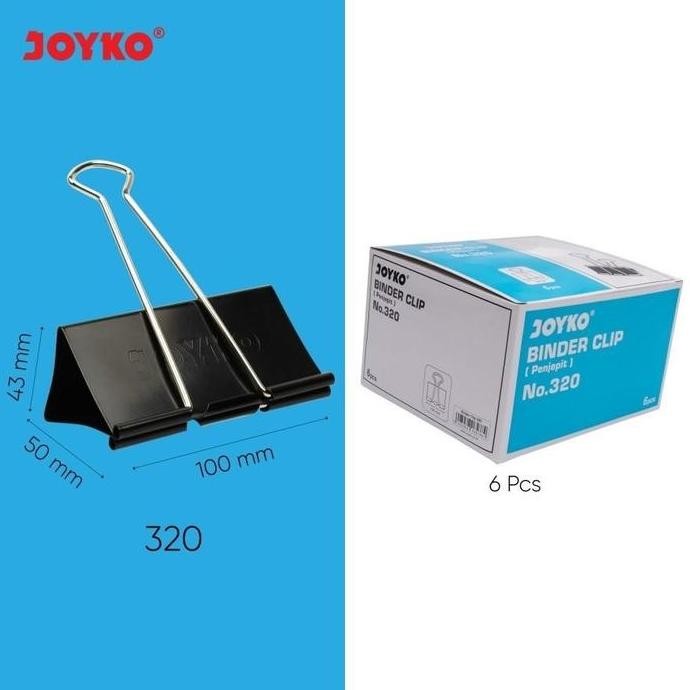

Joyko No.320 Penjepit Kertas - Alat Tulis Kantor Berbahan Metal - Binder