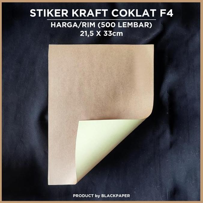 

Harga/500 Lembar - F4 Label/Print Kertas Stiker/Sticker Kraft / Coklat Paper Printer Co
