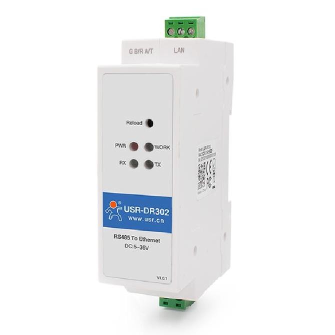 TERBARU - DIN RAIL RS485 to Ethernet converter ModBus Gateway USR-DR302