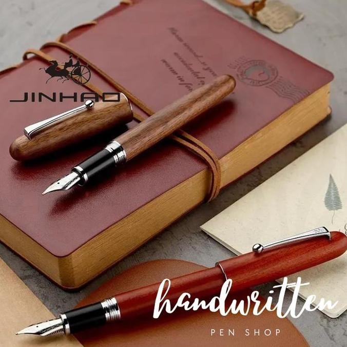 

BEBAS ONGKIR - JINHAO Typ 9026 Solid Wood Cartridge & Converter Fountain Pen / Pena JINHAO 9026
