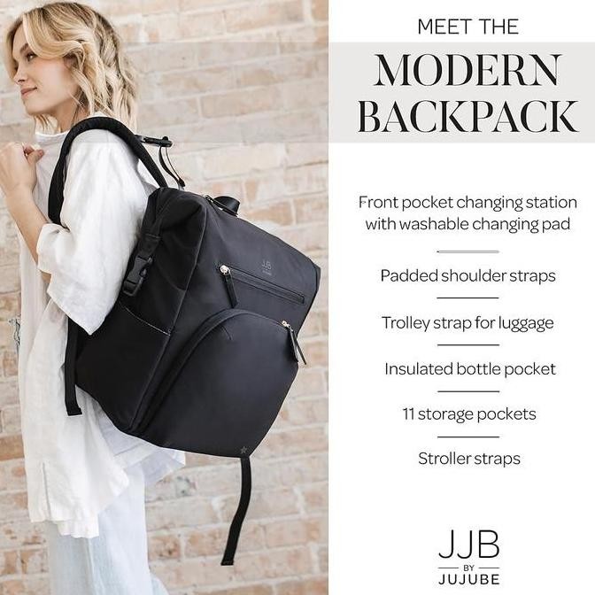 BEBAS ONGKIR - Jujube Modern Backpack - Perlengkapan Bayi Baby with Changing Pad Tas