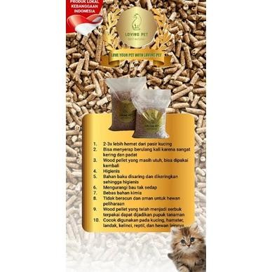 Pelet Kayu LOVING PET 10 Kg WOOD PELLET LOVING PET 10kg Pasir Kucing Alas Kandang Alas Kotoran Kucin