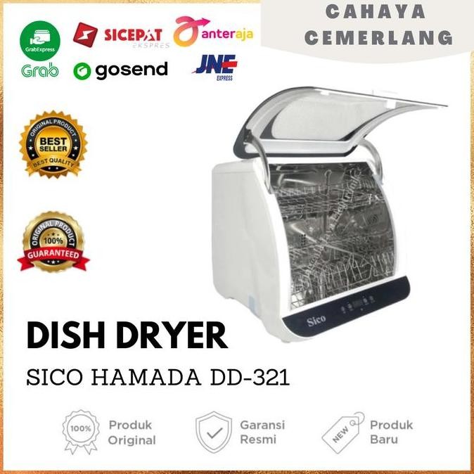 NEW DISH DRYER SICO HAMADA DD-321 plus UV Pembunuh Bakteri