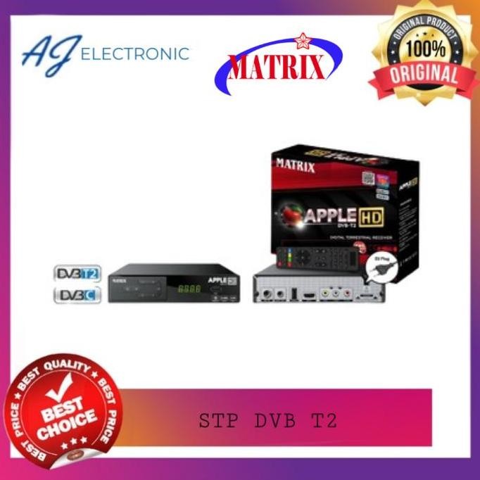 Receiver Set Top Box Dvbt2 Matrix Apple Hd Antena Tv Digital