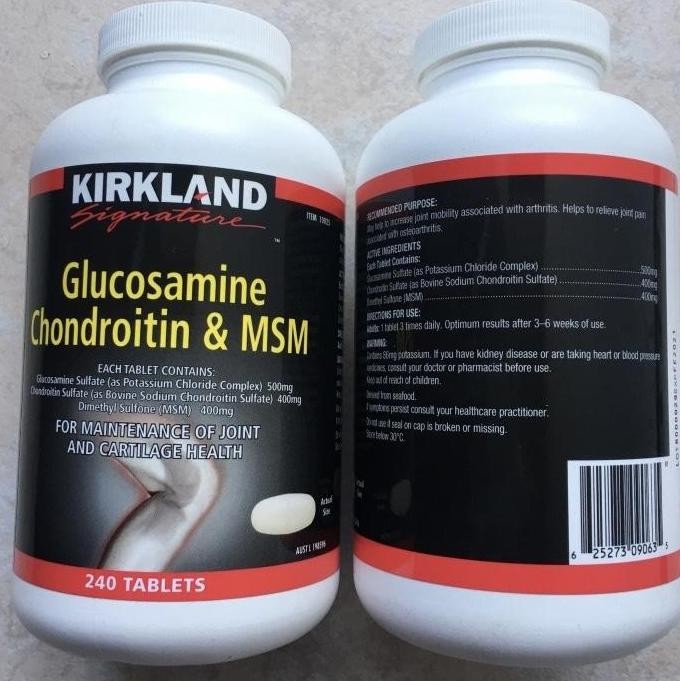 TERMURAH - Kirkland glucosamine chondroitin&MSM made in canada