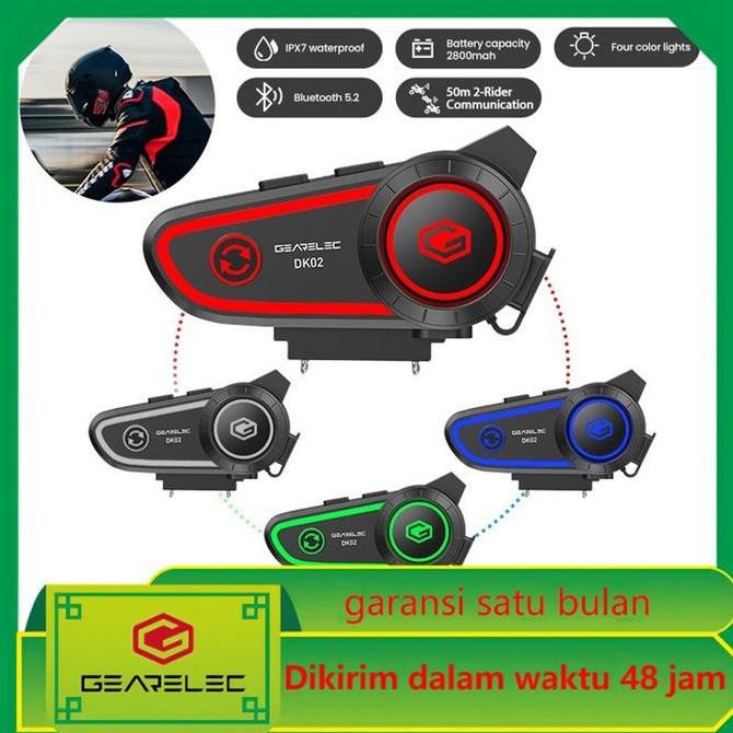 TERMURAH - DK02 Helm Sepeda Motor Earphone Bluetooth Interkom Headset Kedap Air