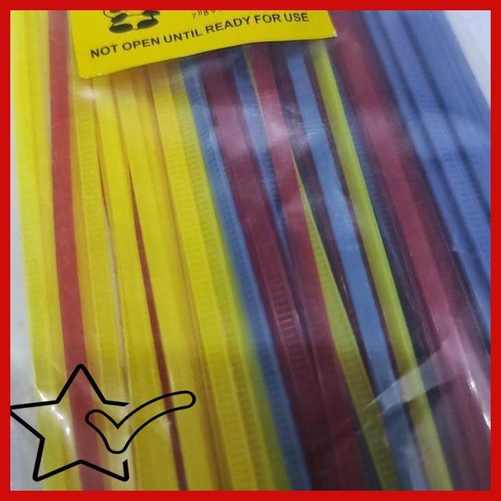 

[DMS] KABEL TALI CABLE TIS TIE TIES NYLON NILON 3 WARNA WARNI 250MM 25CM 25
