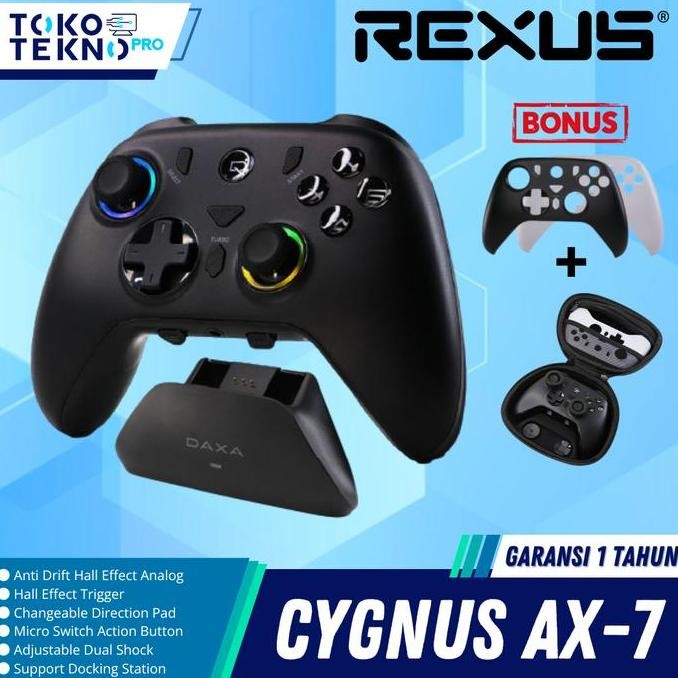 Rexus Daxa Cygnus AX7 / AX-7 Gamepad Controller Joystick For PS/PC With Hall Effect
