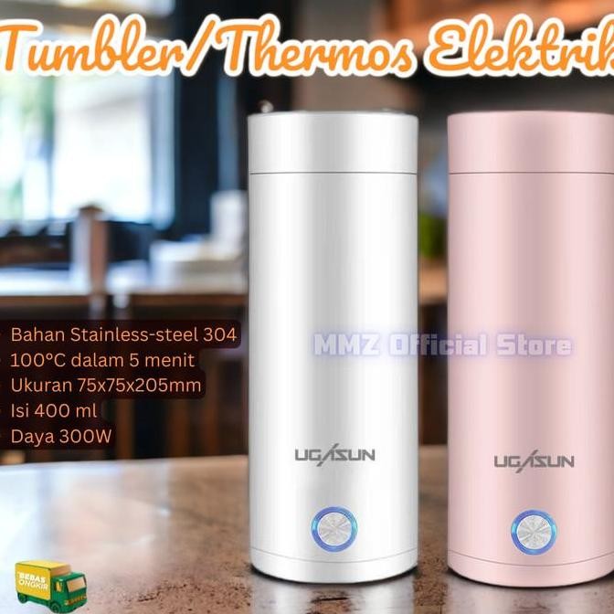 TERMURAH - Thermos Tumbler Teko Pemanas Air Portable Elektrik Thermal Listrik Minuman Stainless
