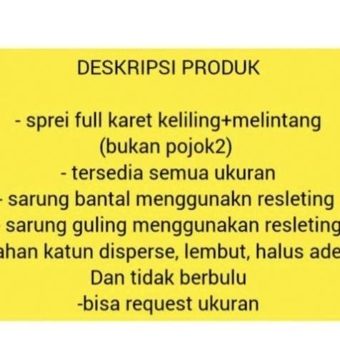 SPREI 200X90X15 SPREI KARET KELILING+MELINTANG/SPREI PONDOK