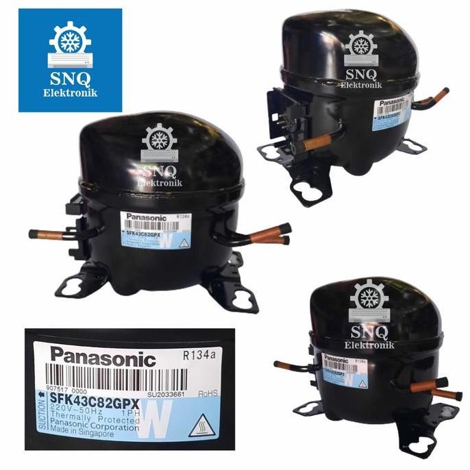 NEW Kompresor kulkas ORI panasonic SFK43C82GPX - Compresor kulkas 1/6 PK untuk kulkas 2 pintu