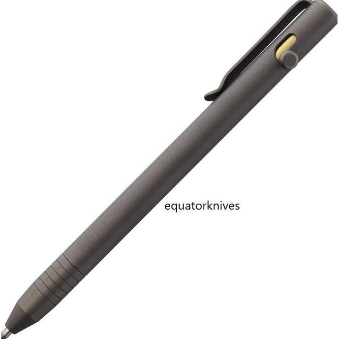 

BIG008TBK Big Idea Design Slim Bolt Action Pen Titanium Stonewash