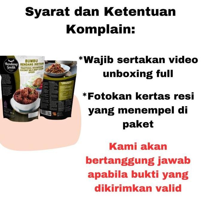 

Bumbu Rendang Instan - Rendang Gadih - Medium Spicy GT