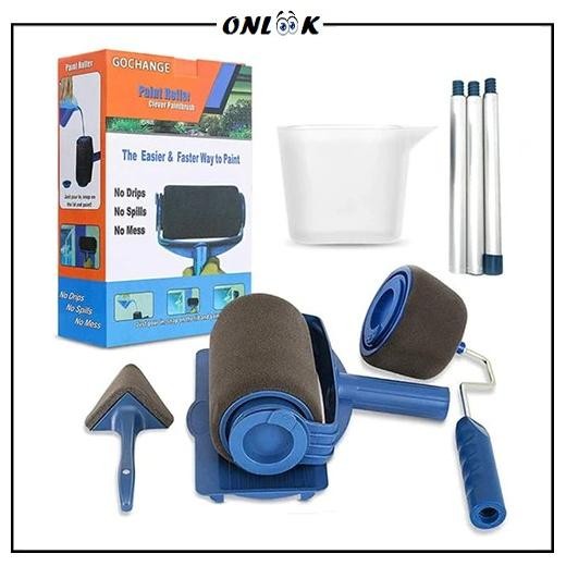 

baru paint roller brush kit anti tumpah - alat cat tembok pintar facil clever tray